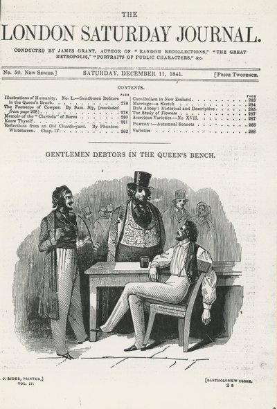 Dżentelmeni Dłużnicy w Queens Bench autorstwa English School