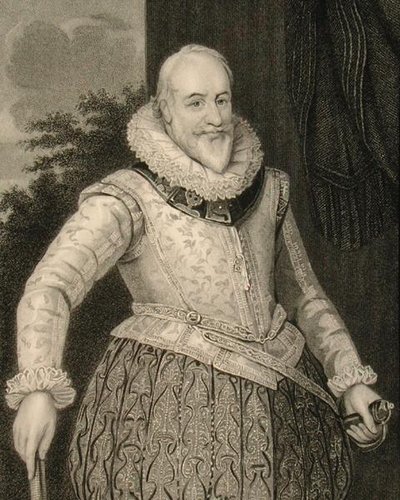 George Carew (1555-1629) hrabia Totnes i baron Carew z Clopton (grafika) autorstwa English School