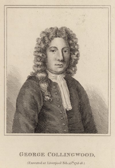 George Collingwood, stracony w Liverpoolu 25 lutego 1715-16 autorstwa English School