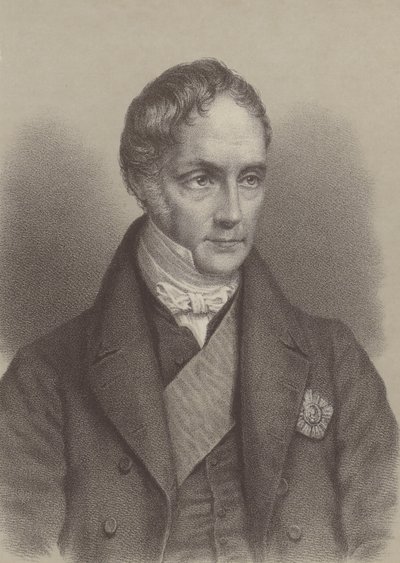 George Hamilton Gordon, 4. hrabia Aberdeen, premier Wielkiej Brytanii 1852-1855 (lito) autorstwa English School