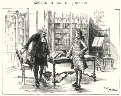 Jerzy III i dr Johnson (grawerowanie) autorstwa English School