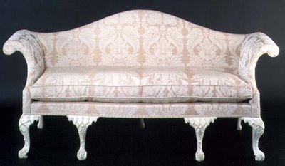 Tapicerowana i malowana sofa Jerzy III, koniec XVIII w. autorstwa English School