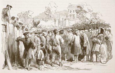 George Whitefield Preaching, ilustracja z Cassells Illustrated History of England (zdjęcie w sepii) autorstwa English School