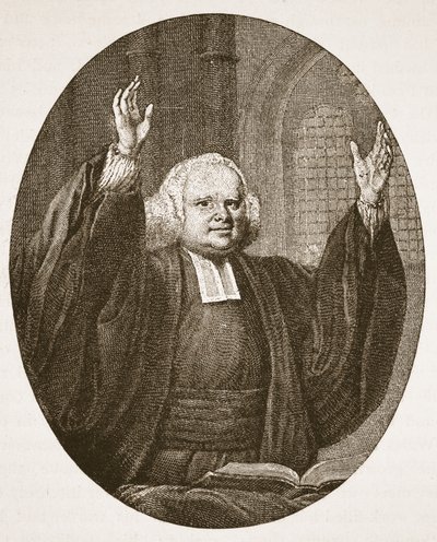 George Whitefield, ilustracja z The Church of England: A History for the People autorstwa H.D.M. Spence-Jones, wyd. ok. 1910 (zdjęcie w sepii) autorstwa English School