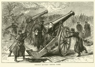 Bateria niemiecka przed Paryżem, styczeń 1871 r autorstwa English School