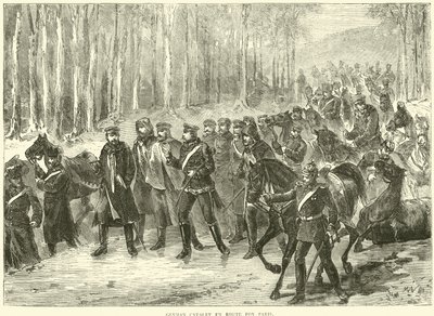 Kawaleria niemiecka w drodze do Paryża, październik 1870 autorstwa English School