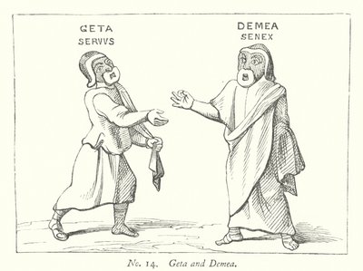 Geta i Demea (grawerowanie) autorstwa English School