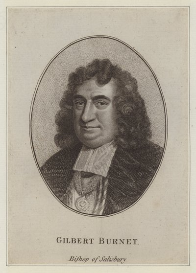 Gilbert Burnet, biskup Salisbury, pisarz i historyk (rycina) autorstwa English School