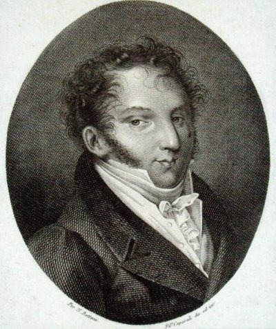 Gioacchino Antonio Rossini (1792-1868) (grawerowanie) autorstwa English School