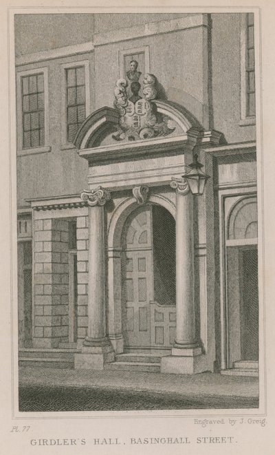 Girdlers Hall, Basinghall Street, Londyn autorstwa English School