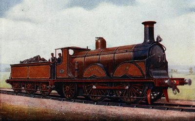 „Gladstone” z London Brighton and South Coast Railway, ilustracja z „Księgi lokomotywy” G. Gibbarda Jacksona, wydana w 1924 r. (kolor litho) autorstwa English School