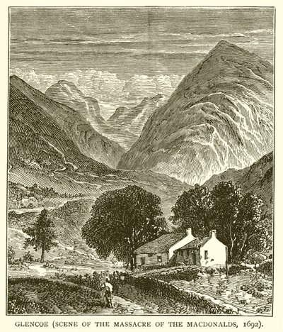 Glencoe (Scena masakry Macdonaldów, 1692) autorstwa English School