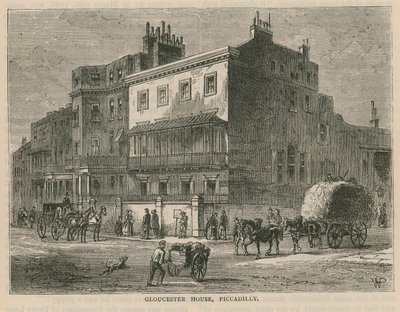 Gloucester House, Piccadilly, Londyn autorstwa English School