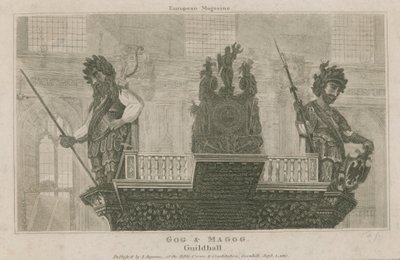 Gog i Magog, Guildhall, Londyn autorstwa English School