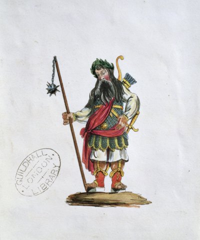 Gog, ilustracja jednego z posągów Guildhall legendarnych gigantów (patrz także 106546) autorstwa English School