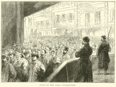 Idąc do dystrybucji żywności, marzec 1871 autorstwa English School