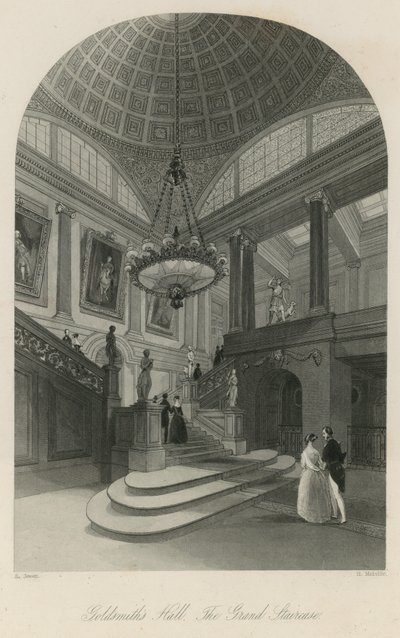 Sala Złotników, Wielkie Schody autorstwa English School