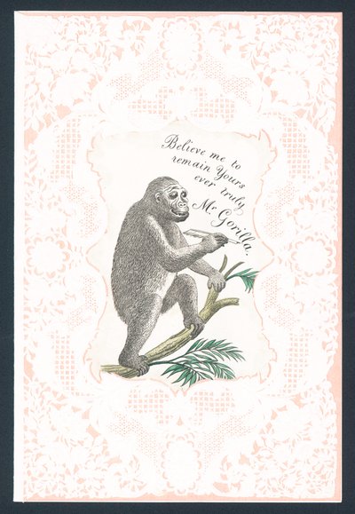 Karta walentynkowa Gorilla autorstwa English School