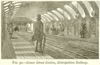 Stacja Gower Street, Metropolitan Railway autorstwa English School
