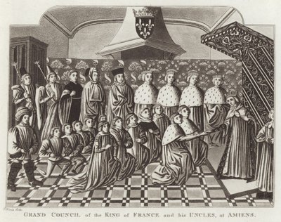 Wielka Rada Króla Francji i jego wujów w Amiens autorstwa English School