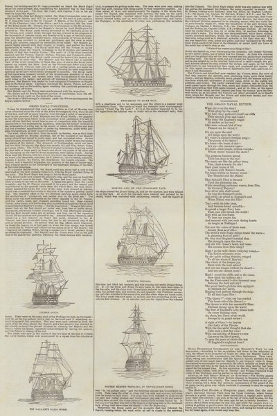 Grand Naval Evolutions (grawerowanie) autorstwa English School