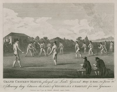 Wielki mecz krykieta rozegrany w Lords Ground, Marylebone, Londyn autorstwa English School