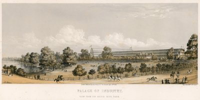 Wielka Wystawa, 1851, Z mostu, Hyde Park autorstwa English School