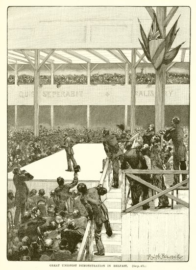Wielka Demonstracja Unionistów w Belfaście, 1890 autorstwa English School