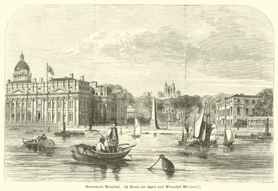 Szpital w Greenwich, dom dla starszych i rannych marynarzy autorstwa English School