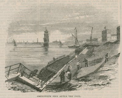 Greenwich Pier po upadku autorstwa English School