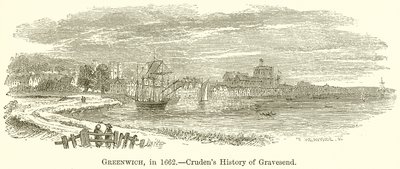 Greenwich, w 1662 r. — Crudens Historia Gravesend autorstwa English School