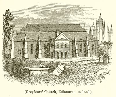 Greyfriars Church, Edynburg, 1640 autorstwa English School