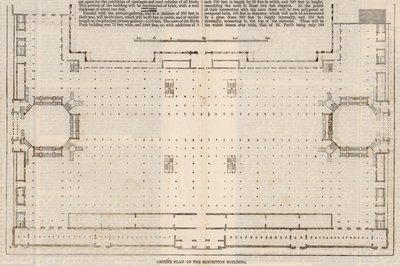Rzut parteru gmachu wystaw międzynarodowych z 1862 r. autorstwa English School