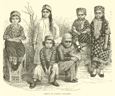 Grupa dzieci Parsee autorstwa English School