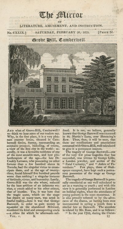 Grove Hill w Camberwell autorstwa English School