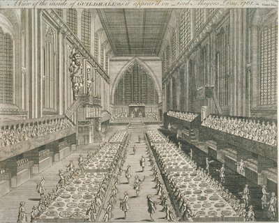 Guildhall, Gentlemans Magazine, 1761 autorstwa English School