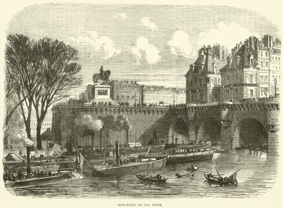 Kanonierki na Sekwanie, listopad 1870 autorstwa English School