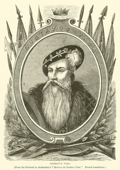 Gustaw Waza (rycina) autorstwa English School