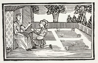 Dwory dla facetów Fair Phyllis, ilustracja z rozdziałów XVIII wieku autorstwa Johna Ashtona, wyd. 1882 autorstwa English School