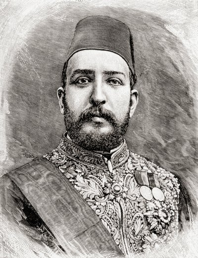 HH Мухаммед Тевфик Паша, Египетийн Тавфик, 1890 (модон сийлбэр)поли autorstwa English School