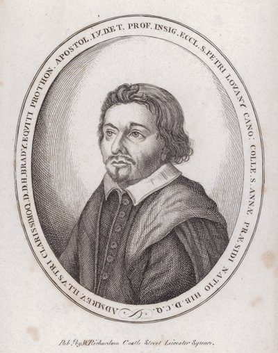 H Brady, angielski wydawca książki o prawie kanonicznym pod koniec XVII wieku (rycina) autorstwa English School