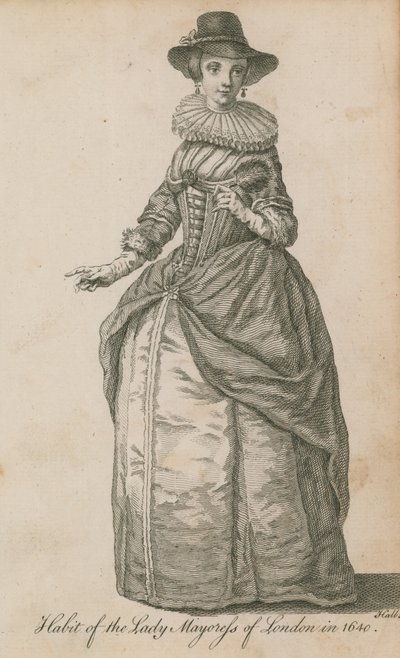 Nawyk pani burmistrz Londynu w 1640 r autorstwa English School