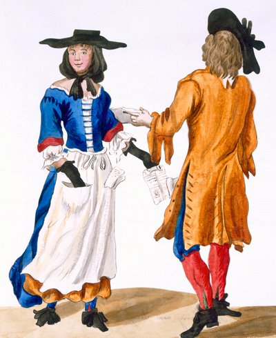 Nawyki śpiewaków ballad, ok. 1675 autorstwa English School