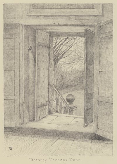 Haddon Hall, drzwi Dorothy Vernon (lito) autorstwa English School