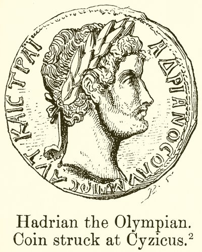 Hadrian Olimpijczyk. Moneta wybita w Cyzicus autorstwa English School