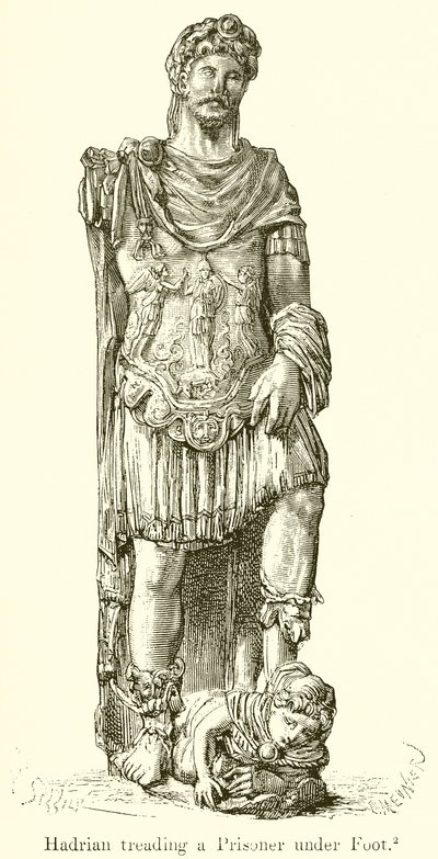 Hadrian depczący więźnia pod stopą autorstwa English School