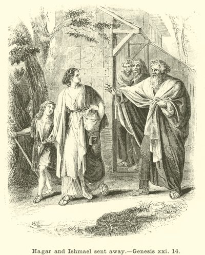 Hagar i Ismael odesłani, Genesis, XXI, 14 autorstwa English School