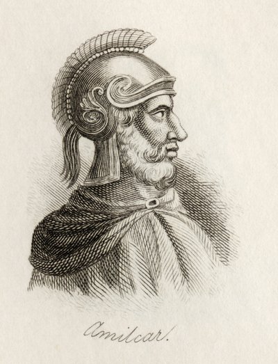 Hamilcar Barca, ze „Słownika historycznego Krabba”, opublikowanego w 1825 r. autorstwa English School