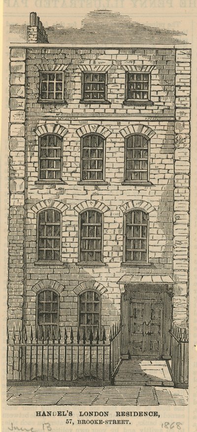 Handels London Residence, 57 Brooke Street autorstwa English School