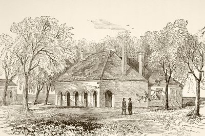 Hanover Court House, Wirginia (litho) autorstwa English School
